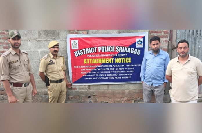 J&K Police Attach Property Of 2 'Drug Peddler' Brothers In Srinagar