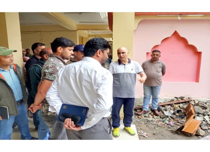 DC Kishtwar Pankaj Kumar Sharma taking stock of the arrangements for Machail Mata Yatra on Sunday. DC Kishtwar Pankaj Kumar Sharma taking stock of the arrangements for Machail Mata Yatra on Sunday.