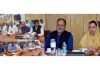 Health Minister Sakeen Itoo during meeting at Baramulla.