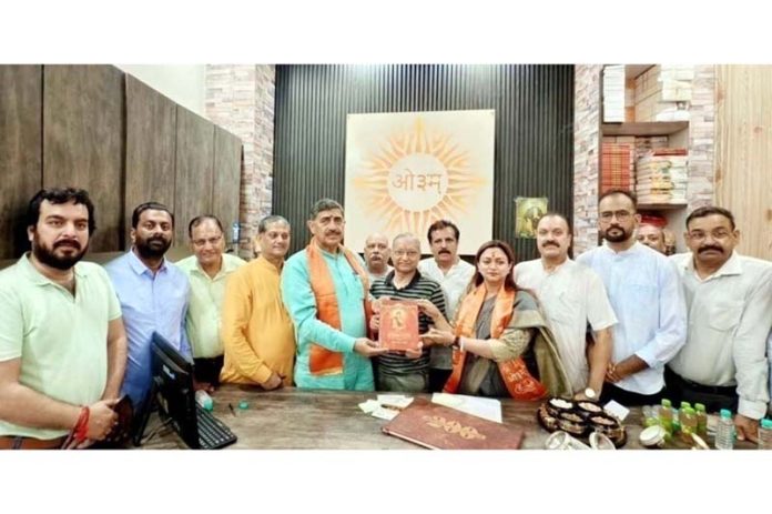 MP Jugal Kishore and others at the inauguration of Arya Pratinidhi Sabha office in Jammu on Wednesday. MP Jugal Kishore and others at the inauguration of Arya Pratinidhi Sabha office in Jammu on Wednesday.