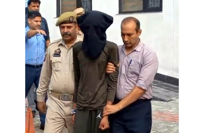Pahalgam terror attack accused being produced before special court in Jammu on Monday. —Excelsior/Rakesh