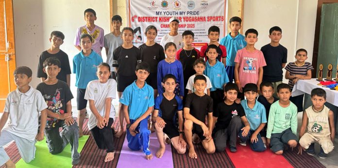 Athletes posing during a championship.