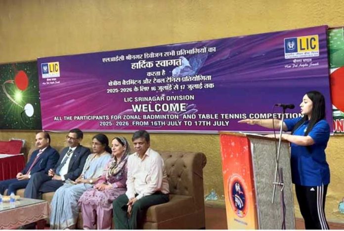 A participant speaking during a programme at MA Stadium.