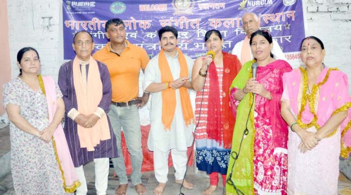 BLSKS artists during a function at Jammu on Tuesday. BLSKS artists during a function at Jammu on Tuesday.