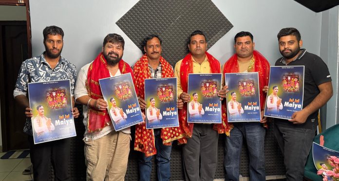 Dignitaries releasing a devotional song album in Jammu on Tuesday.