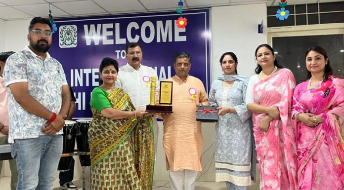 MLA Marh Surinder Kumar and MLA Jammu West Arvind Gupta along with staff of IDPS Gho Manhasan during a function on Wednesday. MLA Marh Surinder Kumar and MLA Jammu West Arvind Gupta along with staff of IDPS Gho Manhasan during a function on Wednesday.