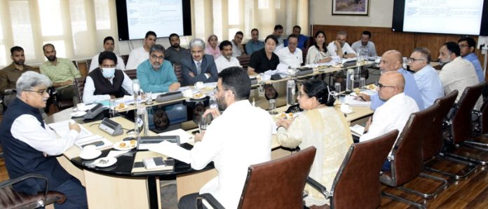 Chief Secy chairing a meeting of Health, NHM officials on Friday. Chief Secy chairing a meeting of Health, NHM officials on Friday.