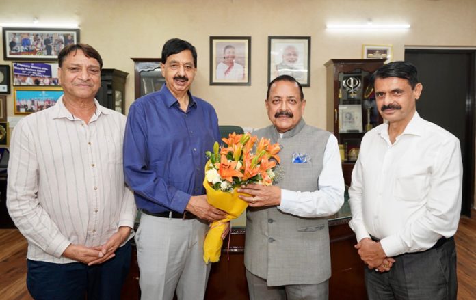 BJP MLAs during their meeting with Union Minister Dr Jitendra Singh on Friday. BJP MLAs during their meeting with Union Minister Dr Jitendra Singh on Friday.