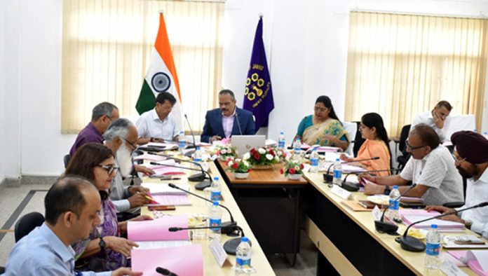 VC CLUJ Prof KS Chandrasekar chairing 4th Syndicate meeting of the University on Friday. VC CLUJ Prof KS Chandrasekar chairing 4th Syndicate meeting of the University on Friday.