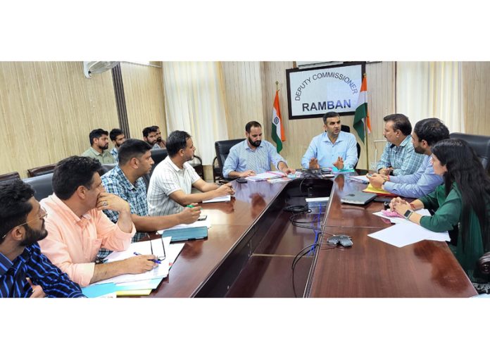 DC Ramban reviewing preparation of CAPEX 2025-26 Plan under Rural Development Sector. DC Ramban reviewing preparation of CAPEX 2025-26 Plan under Rural Development Sector.