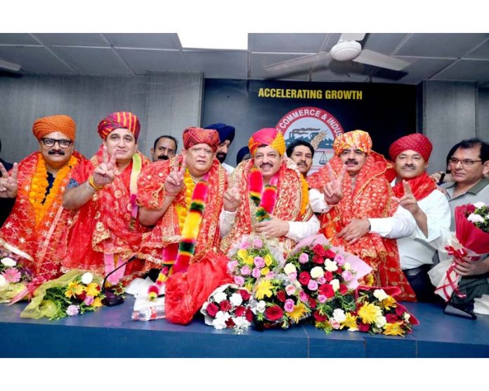 Newly elected CCI office bearers being felicitated on assuming charge on Wednesday.