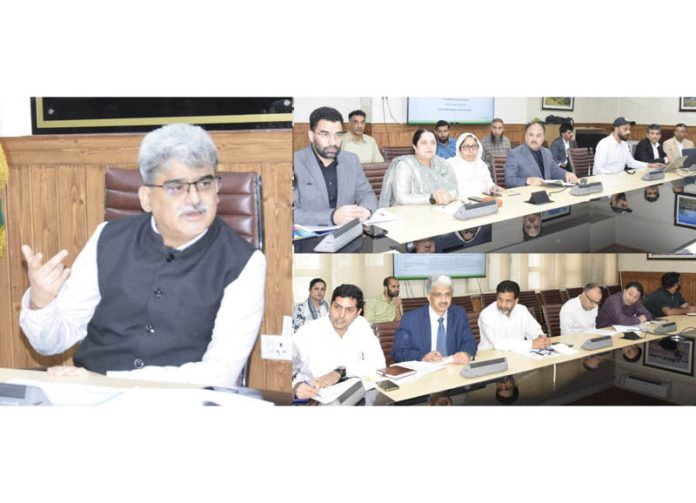 Chief Secretary chairing a meeting on Monday.