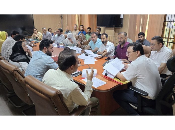 DC Baramulla Minga Sherpa reviewing progress under Capex Budget. DC Baramulla Minga Sherpa reviewing progress under Capex Budget.