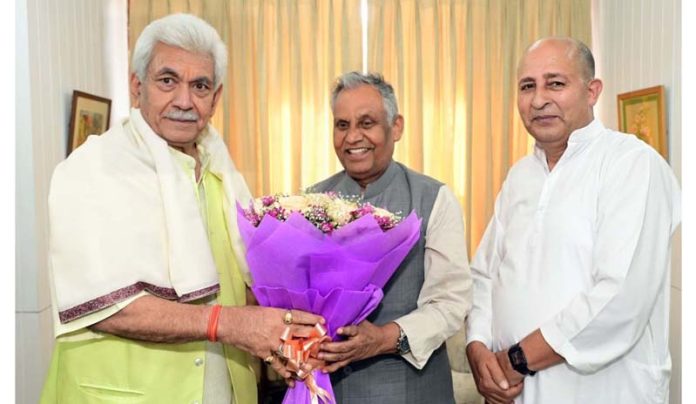 Union Minister meeting LG on Thursday.