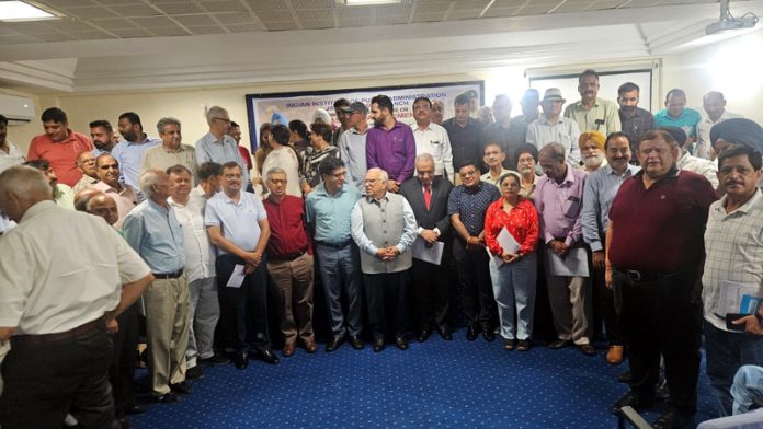Dignitaries during awareness programme at IIPA Jammu on Saturday.