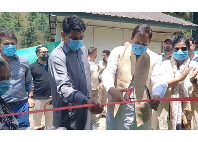 Minister Javid Ahmad Dar inaugurating State of the Art waste management facility at Pahalgam. Minister Javid Ahmad Dar inaugurating State of the Art waste management facility at Pahalgam.