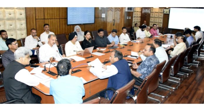 CS Atal Dulloo chairing a meeting on Thursday. CS Atal Dulloo chairing a meeting on Thursday.