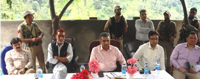 DC Ramban during public outreach camp at Rajgarh on Thursday. DC Ramban during public outreach camp at Rajgarh on Thursday.