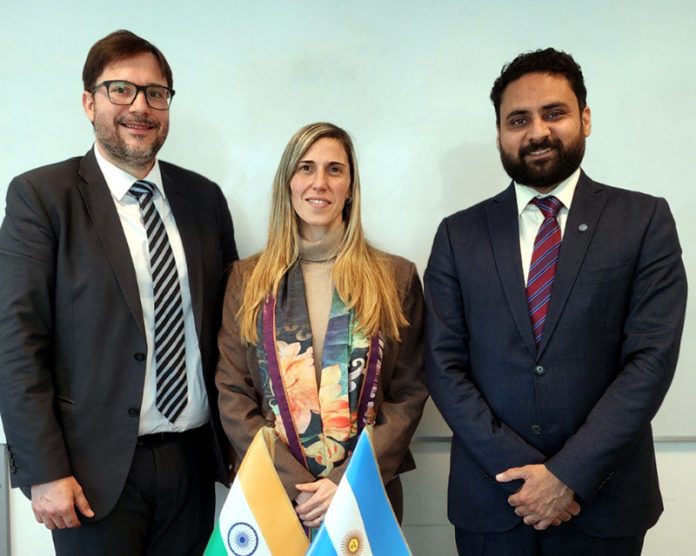 Dr Varun Suthra during meeting with Argentina’s Members of Parliament.