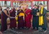 Deputy CEC, Tsering Angchok presenting mementoes during a function organized at Nubra.