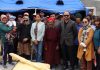 Govt officers with beneficiaries during distribution of essential incentives to sheep breeders and herders in Durbuk Block.