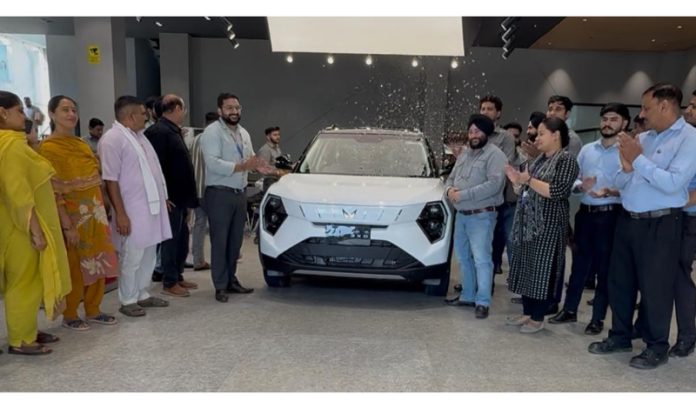 Mohinder Gupta, Chairman Astro India Automobile launching new vehicle in Jammu.