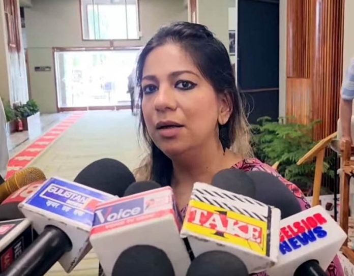 Comm/Secy, Tourism Yasha Mudgal talking to media persons on Monday.