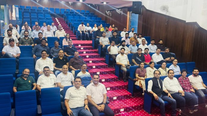 Chartered Accountants attending a programme organized by ICAI in Jammu.