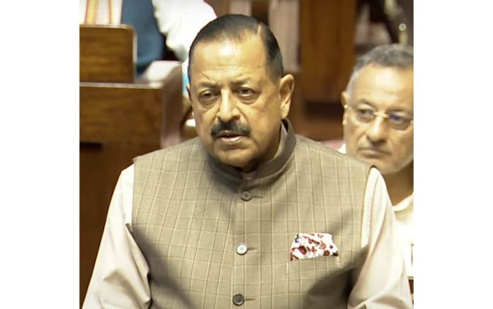 Union Minister Dr. Jitendra Singh speaking in the Rajya Sabha on Thursday.