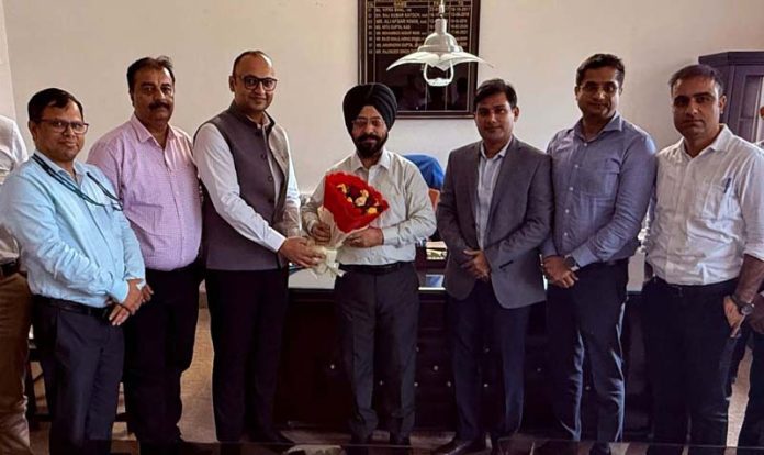 Controller Legal Metrology Rajinder Singh Tara with representatives of oil marketing companies.