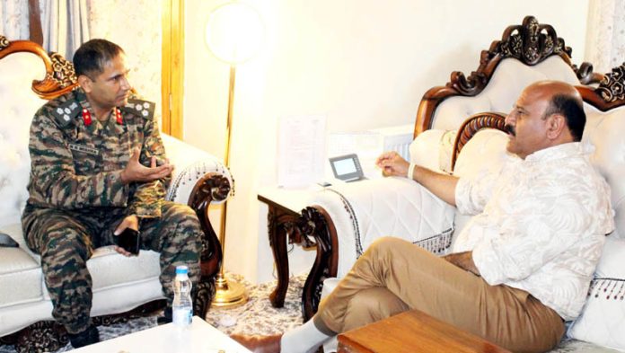 BRO Chief Engg Brig RK Mishra during meeting with DyCM, SK Choudhary. BRO Chief Engg Brig RK Mishra during meeting with DyCM, SK Choudhary.