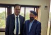 Chairman & CEC LAHDC, Kargil Dr Mohd Jaffer Akhoon and MD/CEO of J&K Bank Amitava Chatterjee at Kargil.
