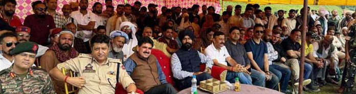 Dignitaries during Tourism Festival in Doda on Sunday. Dignitaries during Tourism Festival in Doda on Sunday.