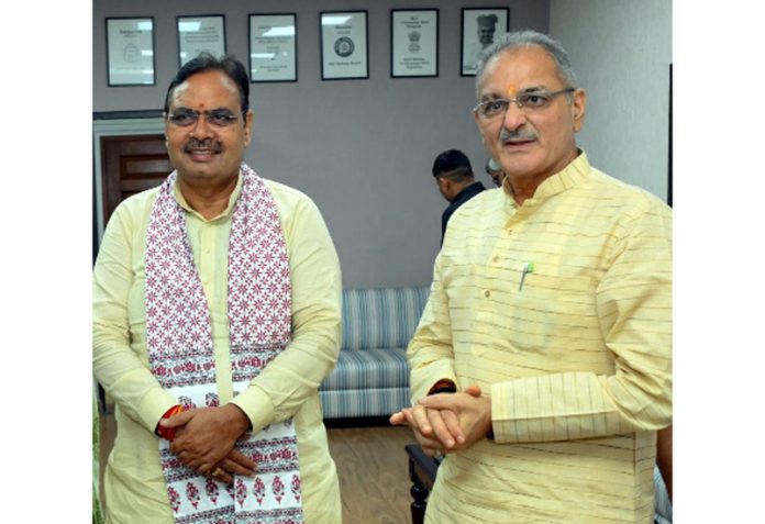 Kavinder Gupta meeting with Rajasthan Chief Minister Bhajan Lal Sharma in Jaipur. Kavinder Gupta meeting with Rajasthan Chief Minister Bhajan Lal Sharma in Jaipur.