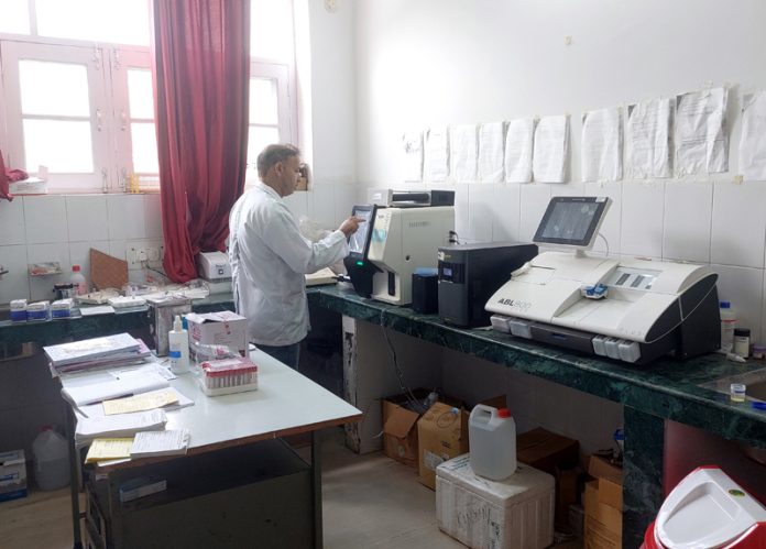 A view of NTPHC Ganiwan in Kangan area of central Kashmir’s Ganderbal district.