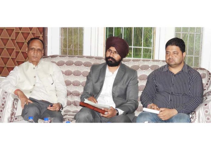 DC Doda assessing the situation in rain-affected areas of Gandoh.