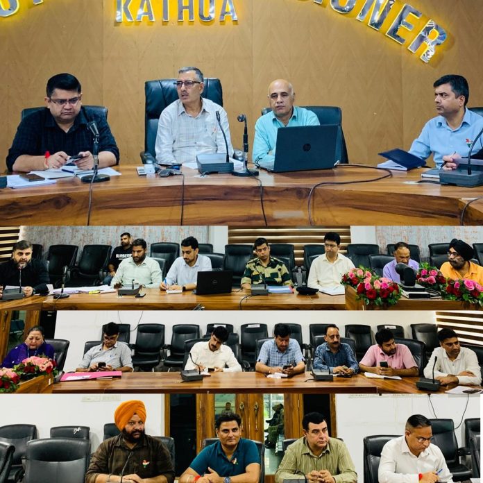DC Kathua chairing a meeting on Vibrant Village Programme 2.0