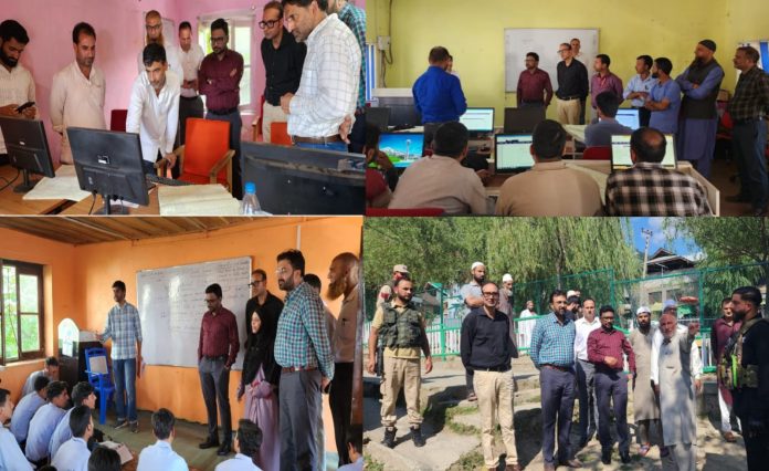 DC Kupwara inspects Land Records Digitization Centres, reviews arrangement and construction work at Ziyarat Muqam Shahwali