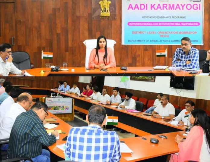 DC Nidhi Malik chairing a meeting in Reasi. DC Nidhi Malik chairing a meeting in Reasi.