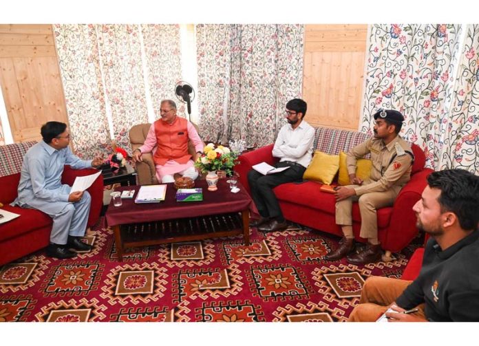 LG Kavinder Gupta interacting with various delegations in Kargil.