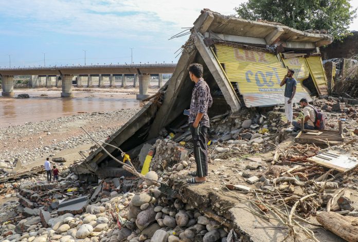 Weather: Devastation by swollen Tawi river in Jammu