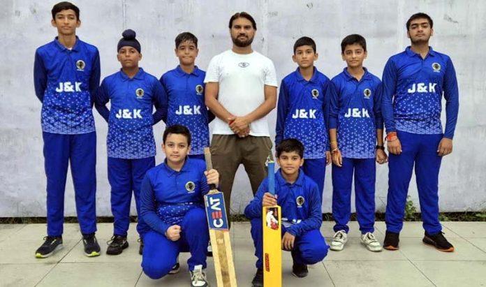 Selected team posing for group photograph.