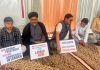 LAB leaders during hunger strike in Kargil on Sunday.