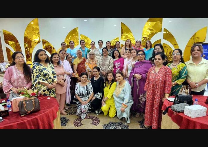 Members of Inner Wheel Club of Jammu Tawi during an event at Jammu on Wednesday.