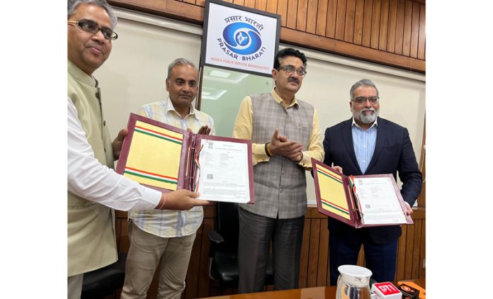 Navneet Kumar Sehgal and Sanjay Viswanathan signing a MoU on Saturday. Navneet Kumar Sehgal and Sanjay Viswanathan signing a MoU on Saturday.