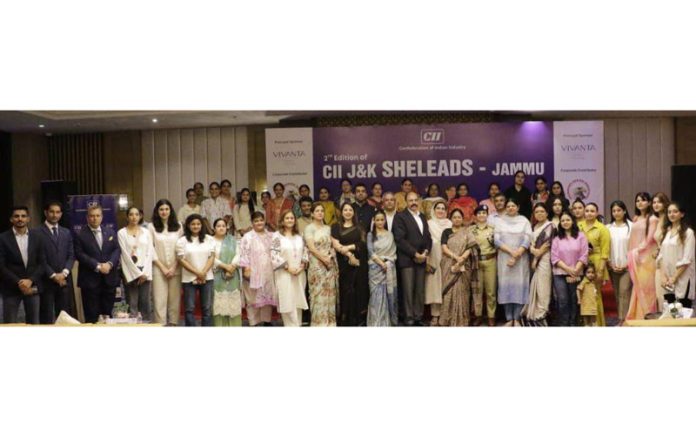 Participants of the second edition of 'SheLeads - Jammu', hosted by CII, J&K.