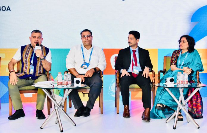 Amit Sharma, Secy to the Govt of Mizoram speaking during a conclave in Goa on Saturday.