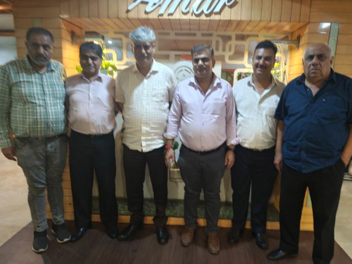 MASTA office bearers posing together after a meeting in Jammu.