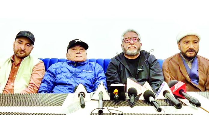 Leaders of KDA addressing a press conference on Sunday.
