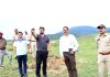 : DC Abhishek Sharma during his tour of the frontier areas of Nowshera.